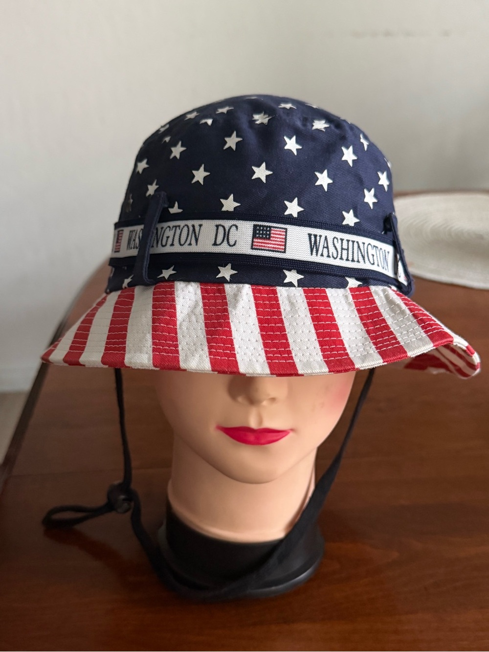 Washington DC Bucket Hat Blue Red Stars Stripe American Flag Souvenir Lined Gift